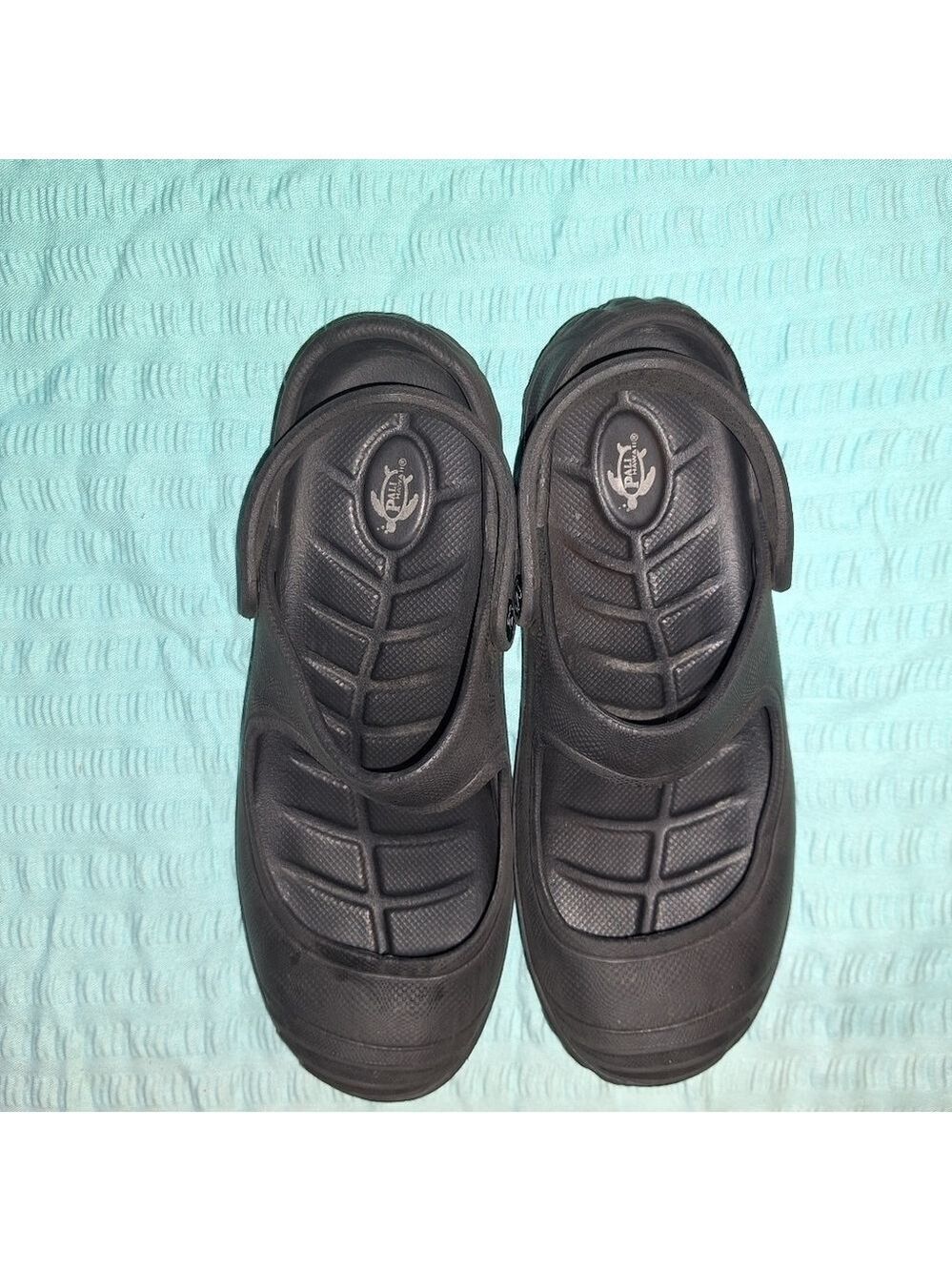 Pali Hawaii Black Rubber Slip On Shoes